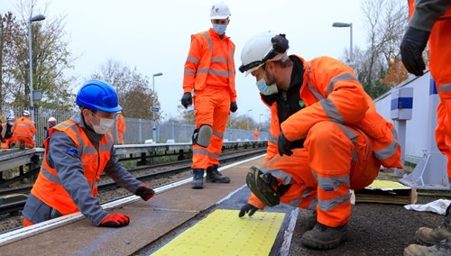 chamfered edge tactile Paving